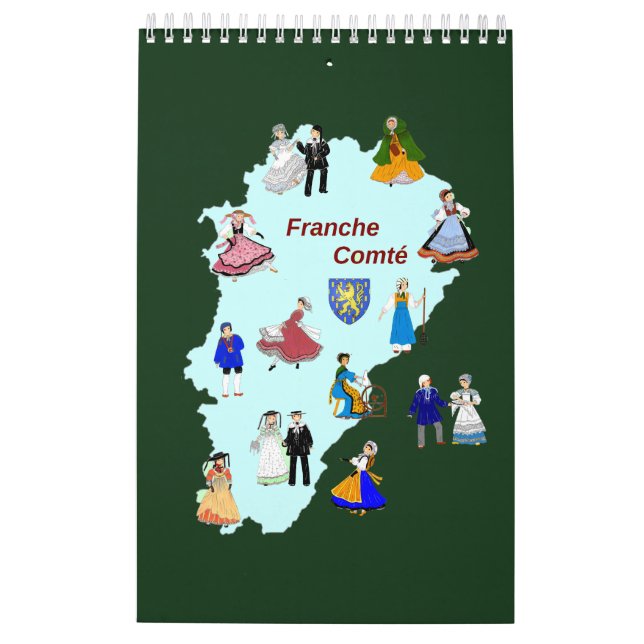 Calendário Costumes traditionnels de la Franche -Comté (Verso)