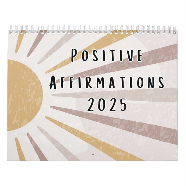 Calendário Cotações Boho Positivas 2025 (Capa)