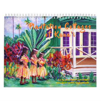 Calendário Cottages Plantation de Kauai Hawaii Art Calendar