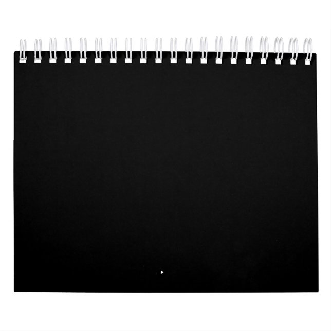 Calendário Create Your Own Black Custom Design Holiday Card (Capa)
