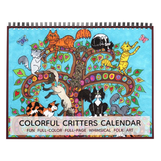Calendário Criaturas Coloridas Animais Justas 2022 Boho Art (Capa)