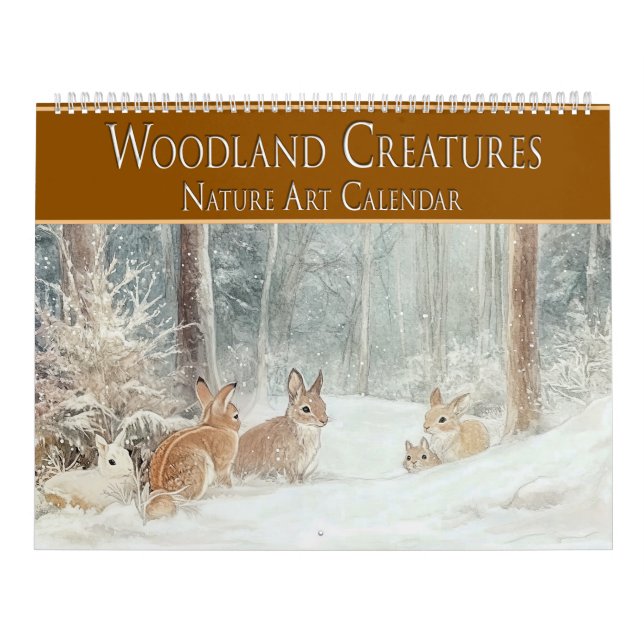 Calendário Criaturas de Woodland: Arte da Natureza (Capa)