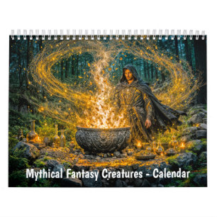 Calendário Criaturas Míticas de Fantasia