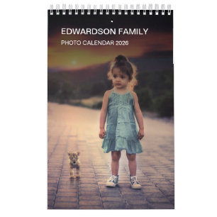 Calendário Crie a sua própria família no ano de fotografia