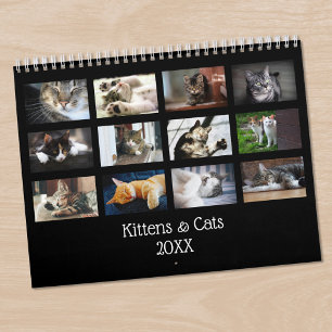 Calendário Crie A Sua Própria Foto Pet Do Cobrir Preto 2022