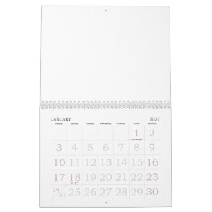 Calendário Crie seu Personalizado 22cm L x 28cm A