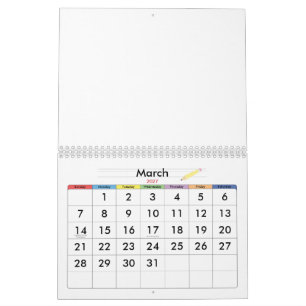 Calendário Crie seu Personalizado 8,5" L x 11" W 