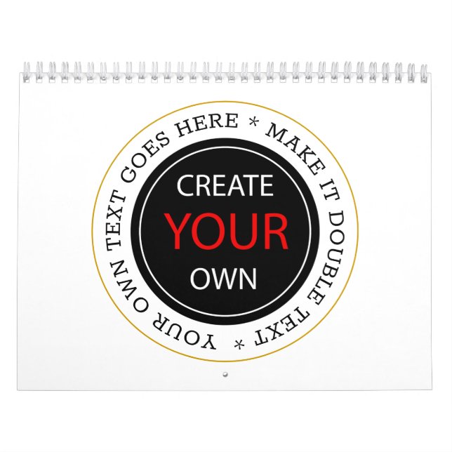Calendário Crie seu próprio 2026 Personalizado, com marca / F (Capa)