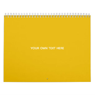 Calendário Crie Seu Próprio Design Amarelo Personalizado