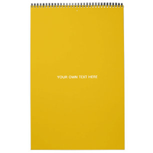 Calendário Crie Seu Próprio Design Amarelo Personalizado