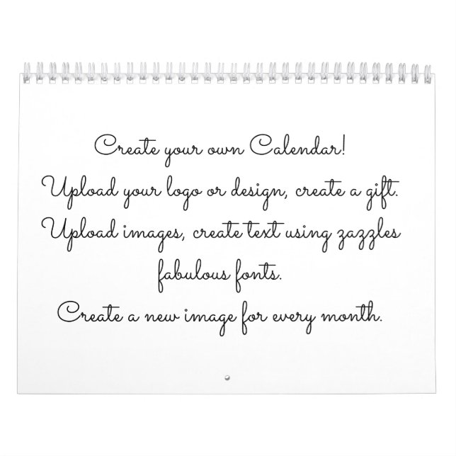 Calendário Crie seu próprio personalizado (Capa)