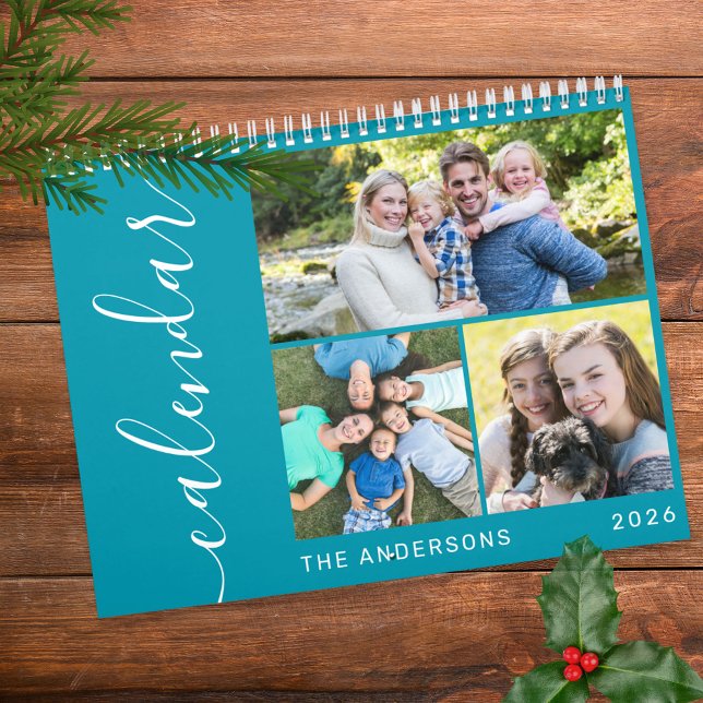 Calendário Crie seu próprio script de colagem de 3 fotos mini (Criador carregado)