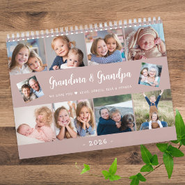 Calendário Crie seu próprio script moderno da família de foto
