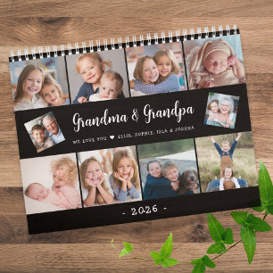 Calendário Crie seu próprio script moderno da família de foto