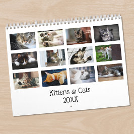 Calendário Crie Seus Próprios Gatinhos Cute Foto Pet