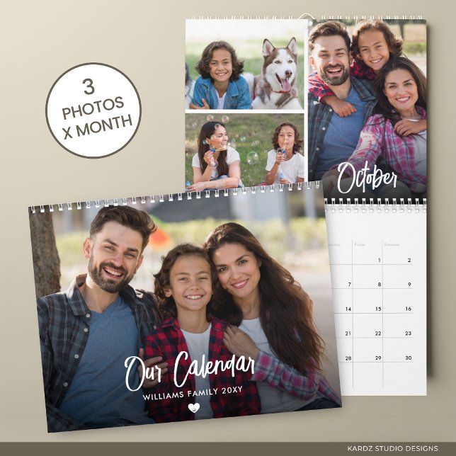 Calendário Crie Sua Própria Foto Moderna de 2027 (Criador carregado)