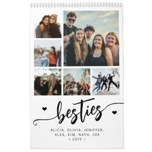 Calendário Crie sua própria foto moderna de melhores amigos d