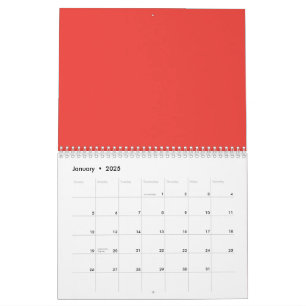 Calendário Crie um fundo vermelho impressionante com borda br