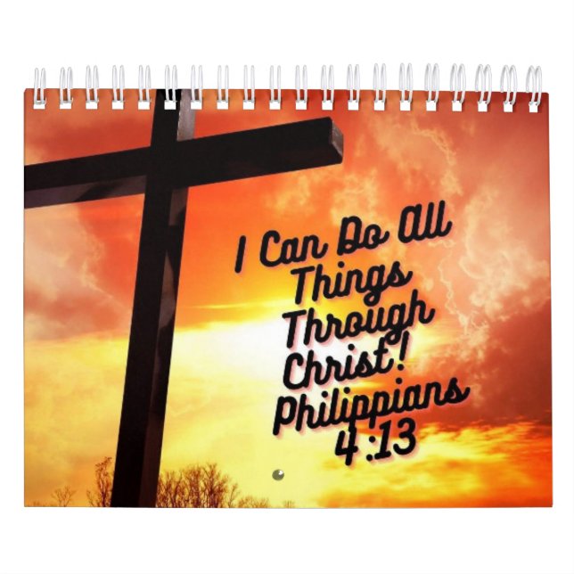 Calendário cristão com versos Bíblias (Capa)