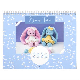 Calendário Crochet Bunny Calendar 2026 - Arte Familiar Feita 