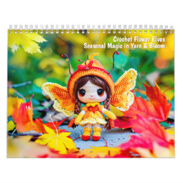 Calendário Crochet Flower Elves 2026 Calendar – Seasonal Magi