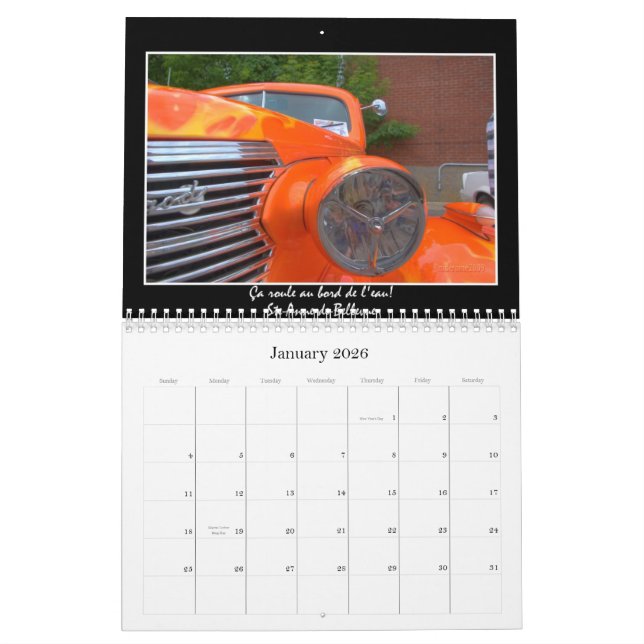 Calendário Cruzando o passeio à beira mar, 2011 (Jan 2026)