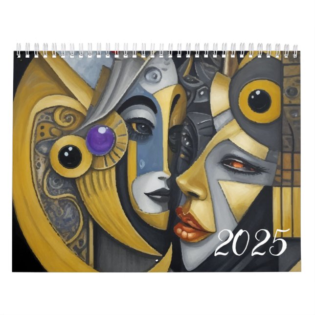 Calendário Cubismo no estilo de Picasso. 2025 (Capa)