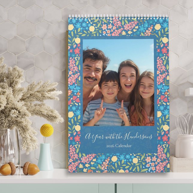 Calendário Custom 12-Month Photo Calendar – Holiday Gift (A Year in the Life Family Calendar with Personalized Photos and Message)
