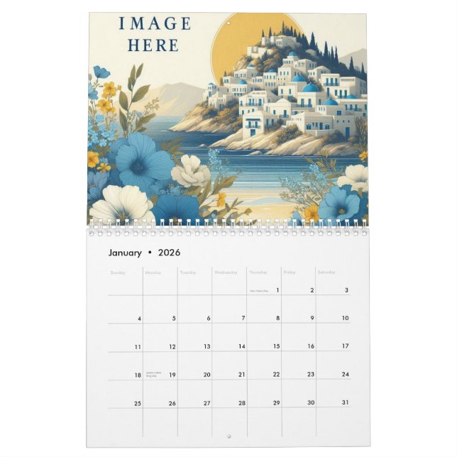 Calendário Custom Business Logo 2026 Wall Calendar - Modern c (Jan 2026)