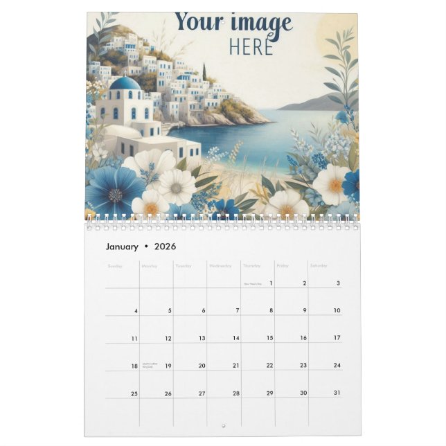 Calendário Custom Business Logo 2026 Wall Calendar - Modern d (Jan 2026)