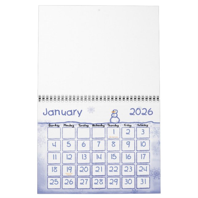 Calendário Custom Calendar Painted Seasons (Jan 2026)