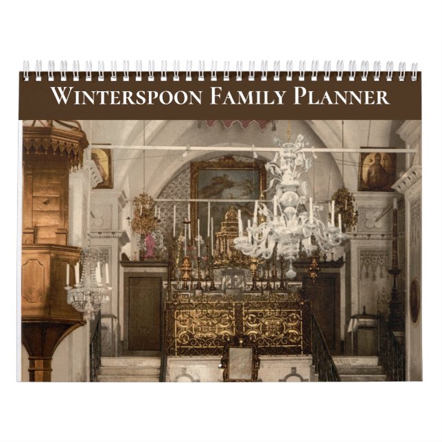 Calendário Custom Christian Family Scripture 12-Month Planner (Capa)