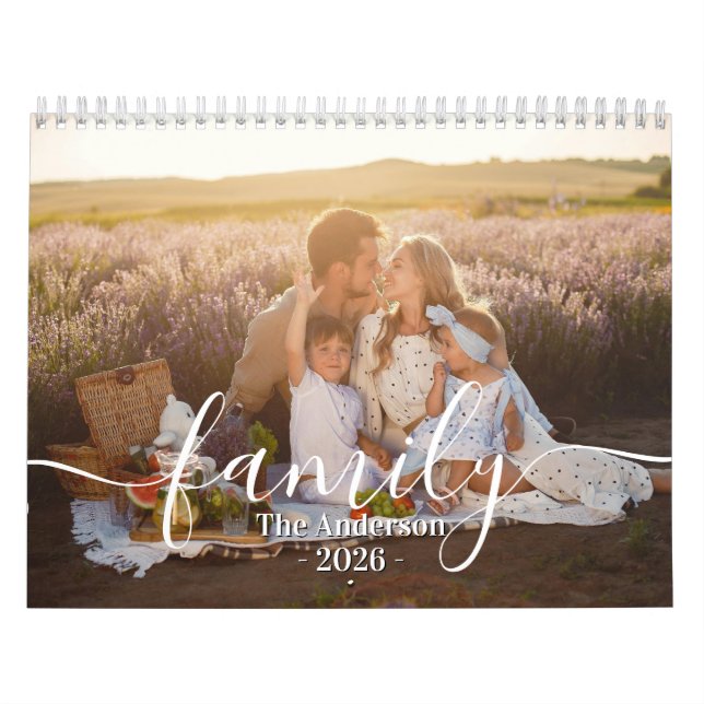 Calendário Custom Family Photo | Personalized 2026 (Capa)