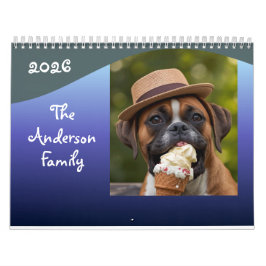 Calendário Custom Funny Dog Photo Calendar Personalize