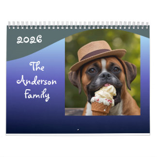 Calendário Custom Funny Dog Photo Calendar Personalize