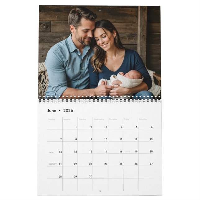 Calendário Custom Photo Calendar – Full-Page Monthly Photos,  (Jun 2026)