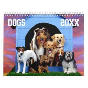 Calendário customizável dos cães