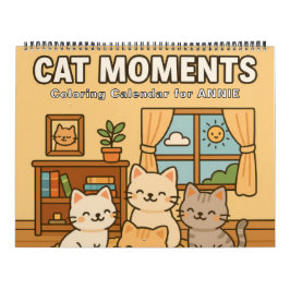 Calendário Cute Cat Moments Coloring Calendar