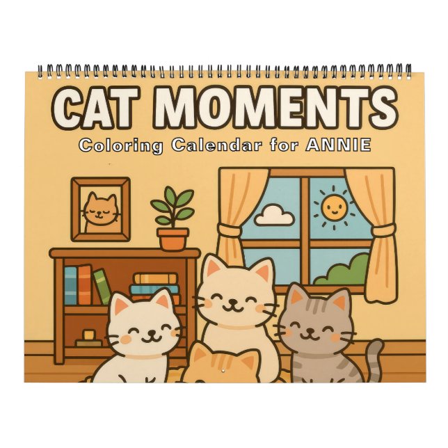Calendário Cute Cat Moments Coloring Calendar (Capa)