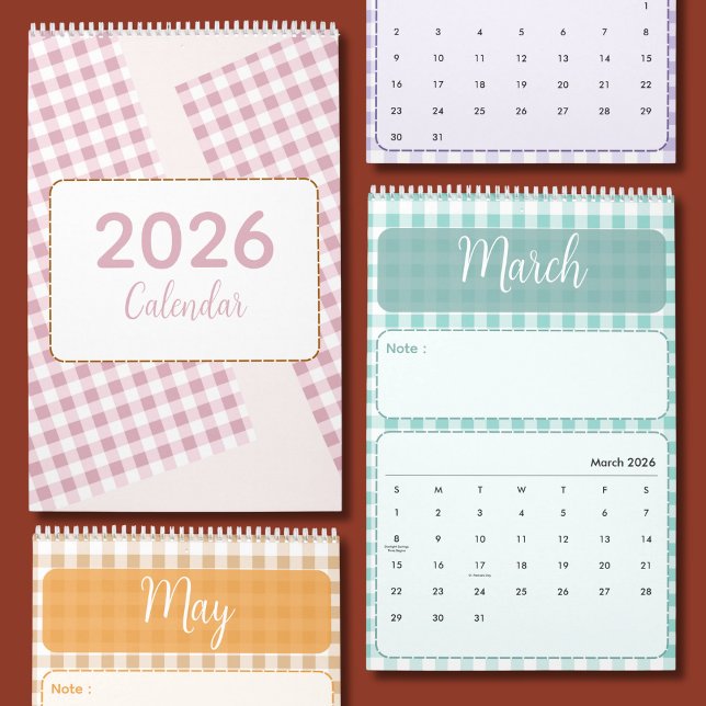 Calendário Cute & Colorful 2026 Calendar (Criador carregado)