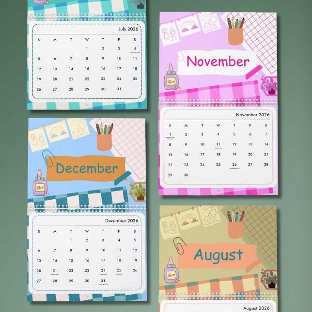 Calendário Cute Colorful 2026 Calendar (Criador carregado)
