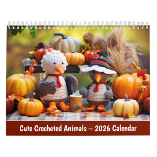 Calendário Cute Crocheted Animals – 2026 Calendar