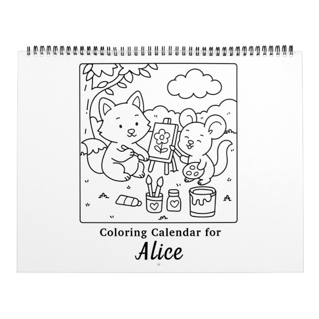 Calendário Cute Friends Coloring Calendar (Capa)