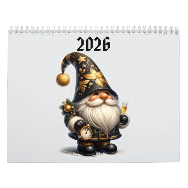 Calendário cute gnomes  (Capa)