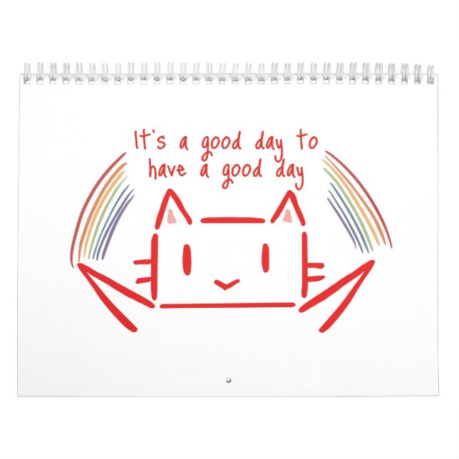 Calendário Cute Minimalist Cat Illustration  (Capa)
