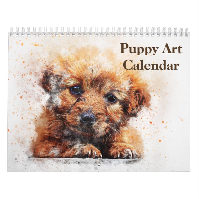 Calendário Cute Puppy Art 2025 (Capa)