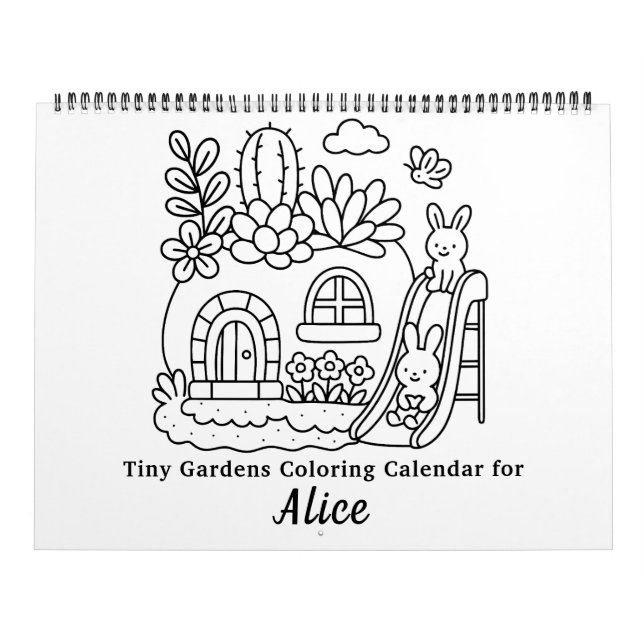 Calendário Cute Tiny Gardens Coloring Calendar (Capa)