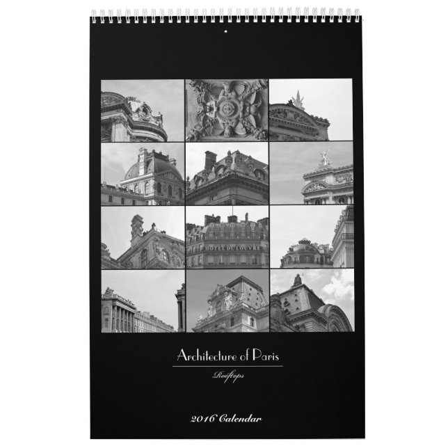 Calendário da arquitetura de Paris: En francais. (Capa)