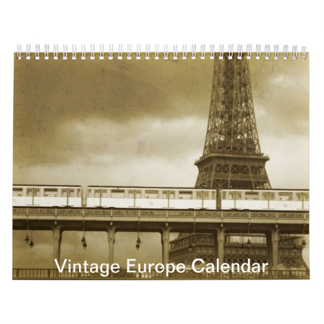 Calendário da arquitetura Vintage Europe (Capa)