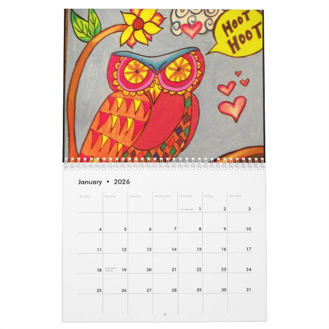 Calendário da arte 2012 de Starla (Jan 2026)